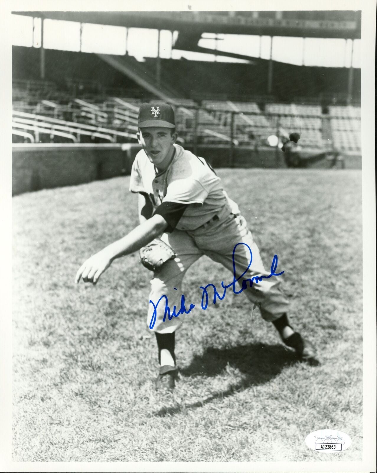 Mike McCormick Autographed 8x10 Photo New York Giants JSA 177884