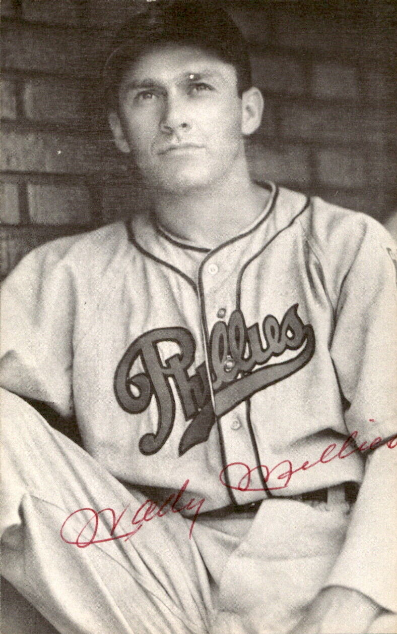Wally Millies Phillies d. 1995 Signed/Autographed 3x5  Photo 178638