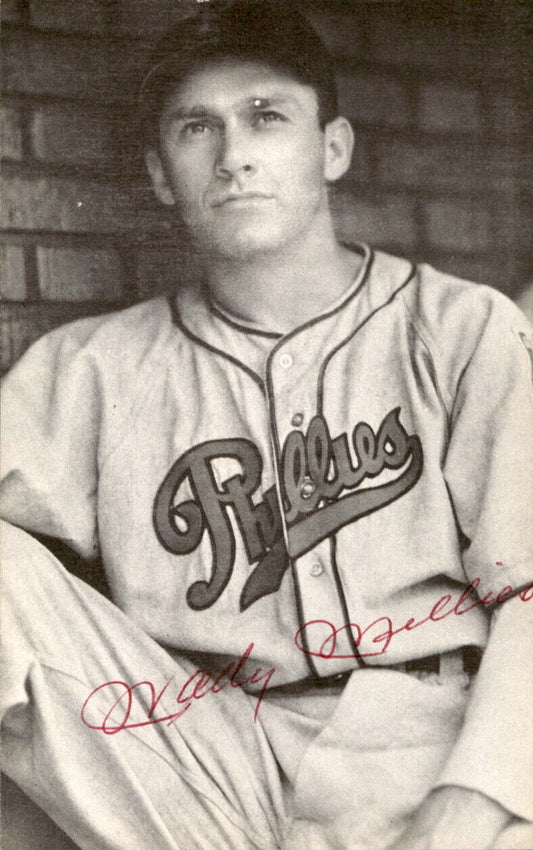 Wally Millies Phillies d. 1995 Signed/Autographed 3x5  Photo 178638