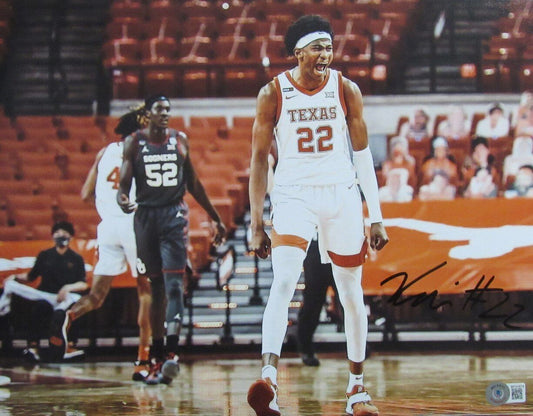 Kai Jones Autographed 11x14 Basketball Photo University of Texas Beckett