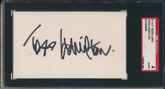 Todd Hamilton PGA 2004 Open Champion Signed 3x5 Index Card SGC 143695