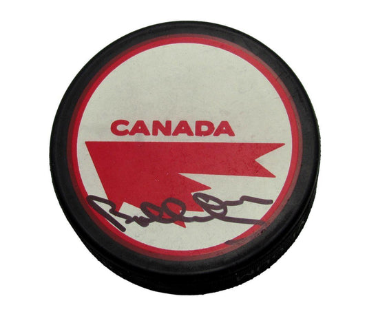 Bobby Orr HOF Autographed/Signed Canada Hockey Puck Boston Bruins JSA 179692