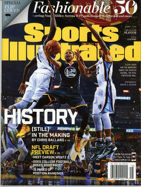 April 18, 2016 Steph Curry Sports Illustrated Magazine NO LABEL 181990