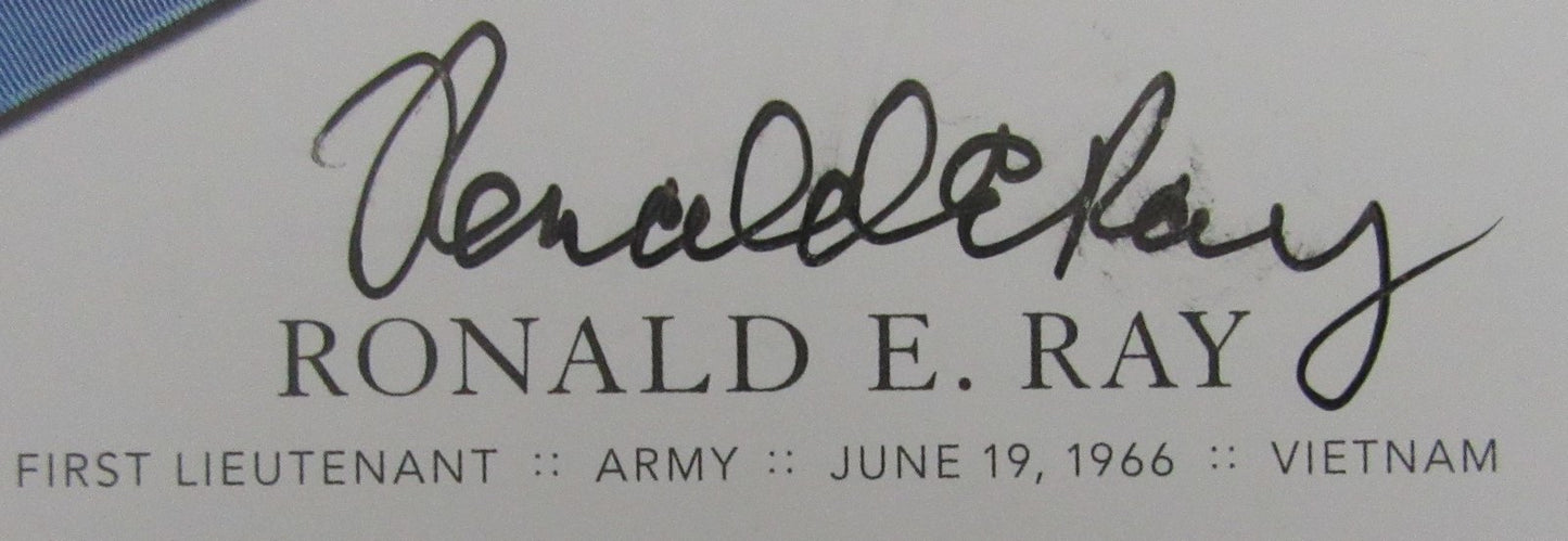 Ronald E. Ray, MOH Recipient, Signed MOH 4x6 Society Card JSA 146369