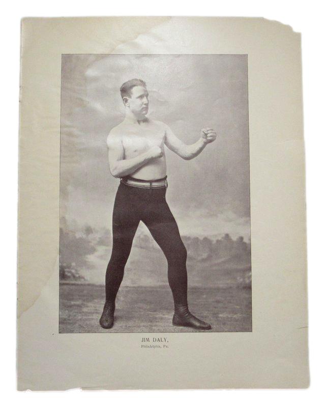 Jim Daly Boxer 1895 Boxing Gladiators 11x15 Supplement Poster