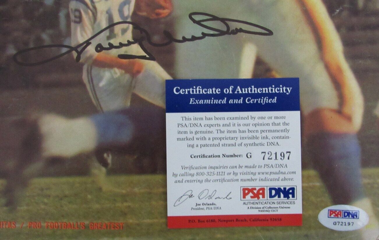 Johnny Unitas Autographed 1960 PRO FOOTBALL Magazine Colts PSA/DNA