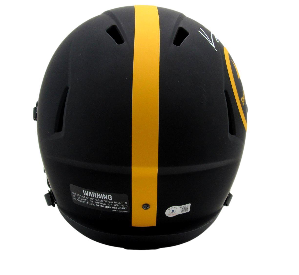 Kenny Pickett Signed Eclipse Full Size Replica Steelers Football Helmet Beckett