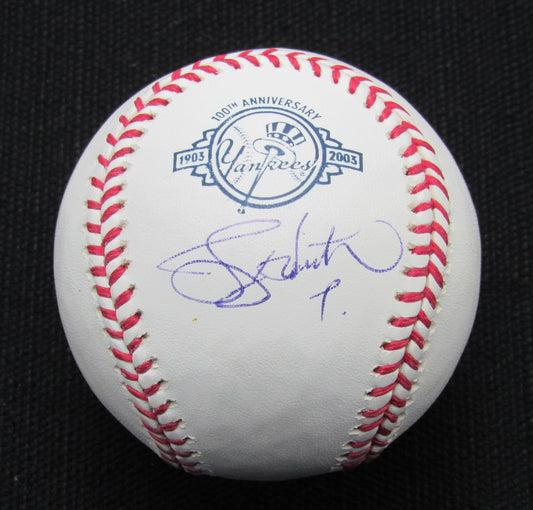 Jerry Hairston JR Signed/Auto Yankees 100th OML Baseball JSA 186639