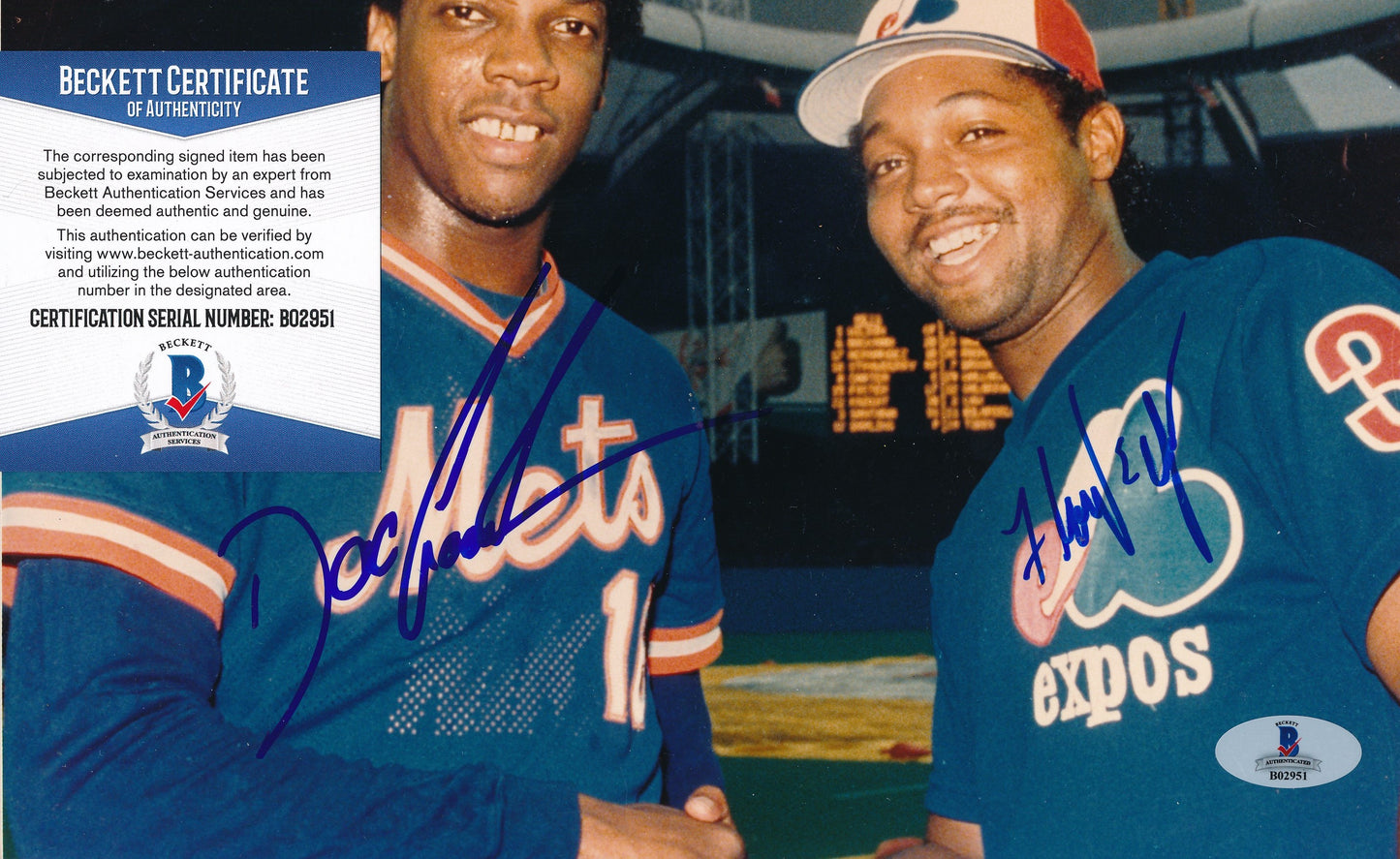 Dwight Gooden/Floyd Youmans Dual-Signed/Auto 8x10 Photo Beckett 192317