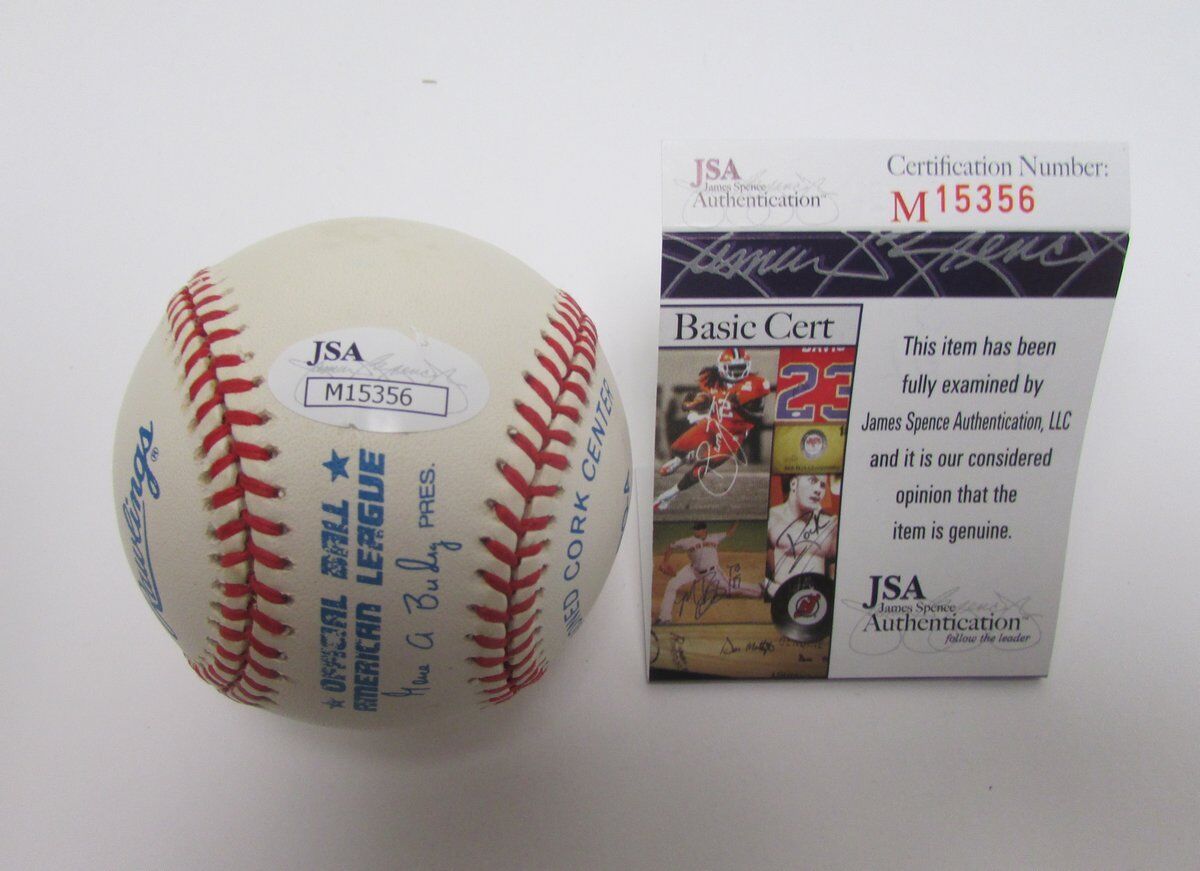 Marty Cardola inscr "ROY 95" Signed OAL Baseball JSA 138447