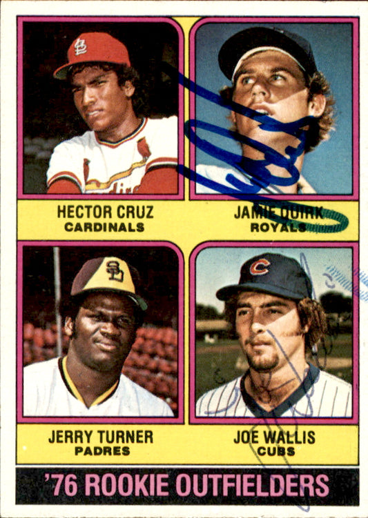 Jamie Quirk / Joe Wallis Dual-Autographed 1976 TOPPS Card #598 Royals 183424