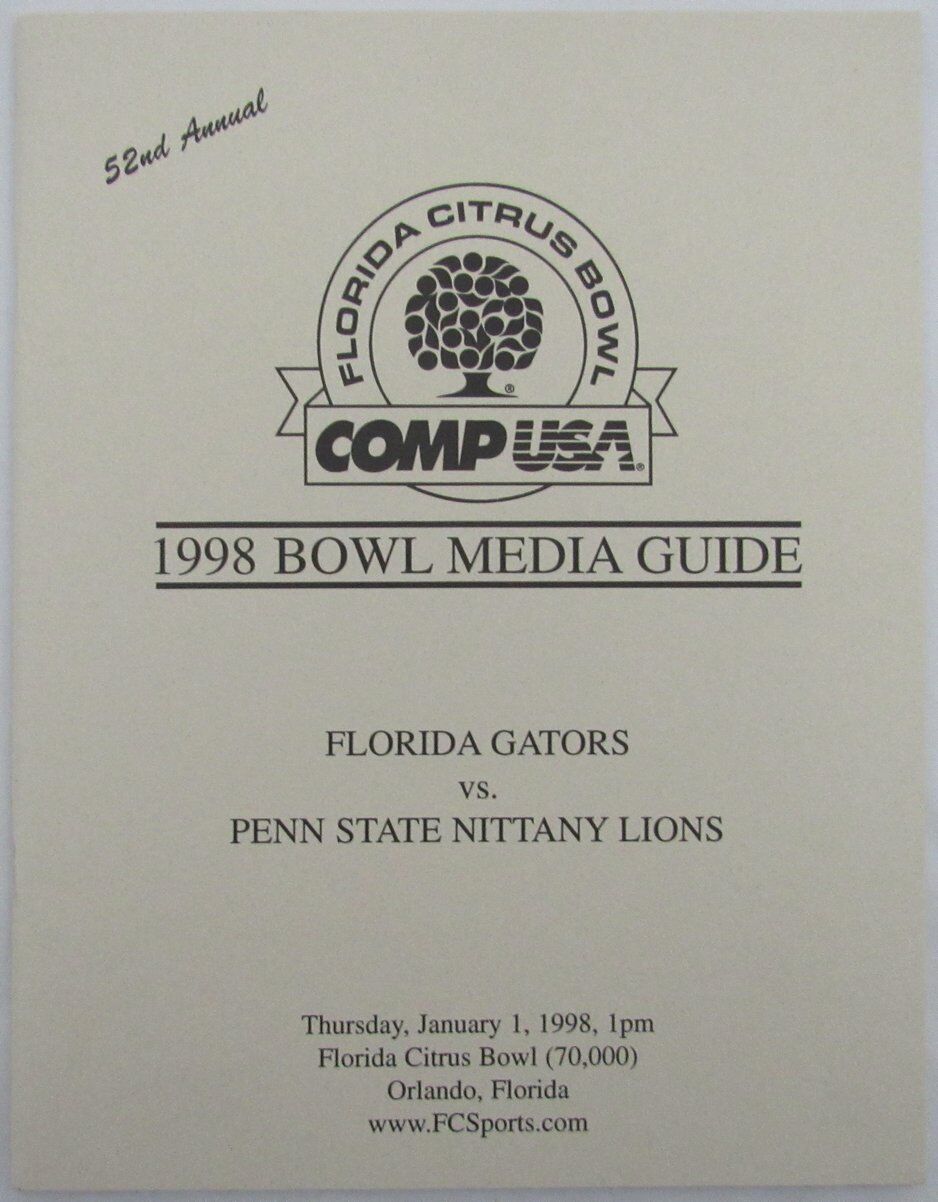 1998 52nd Annual Florida Citrus Bowl Media Guide (PSU vs. Florida) 137285