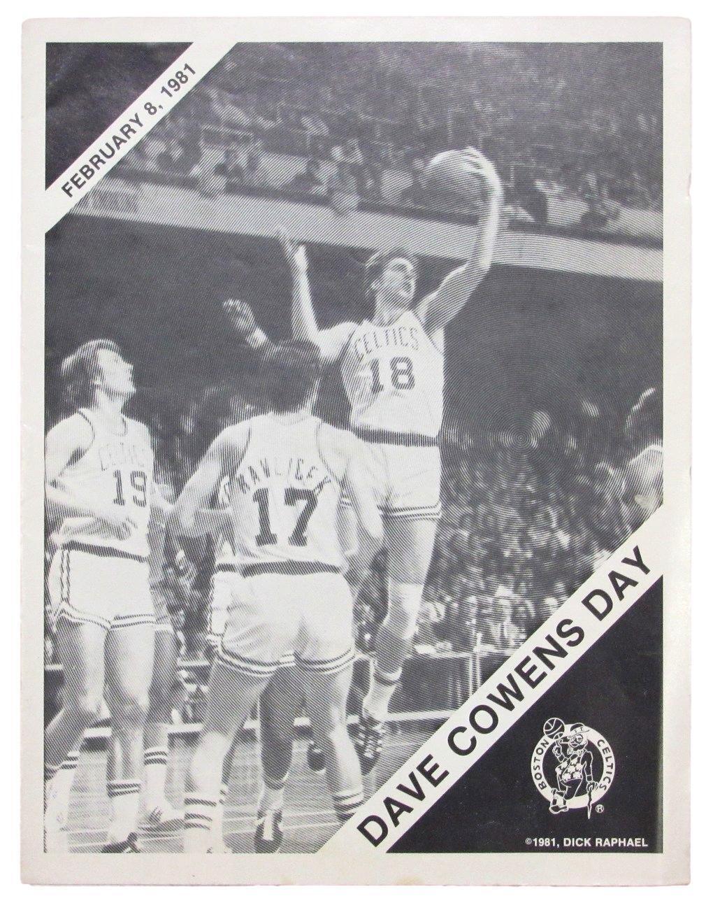 February 8, 1981 Dave Cowens Day Boston Celtics Program