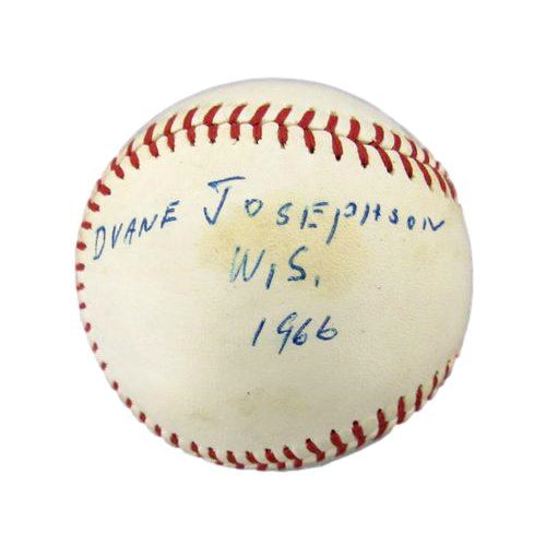 Duane Josephson Signed/Inscr Pro League Baseball Chicago White Sox JSA 188484