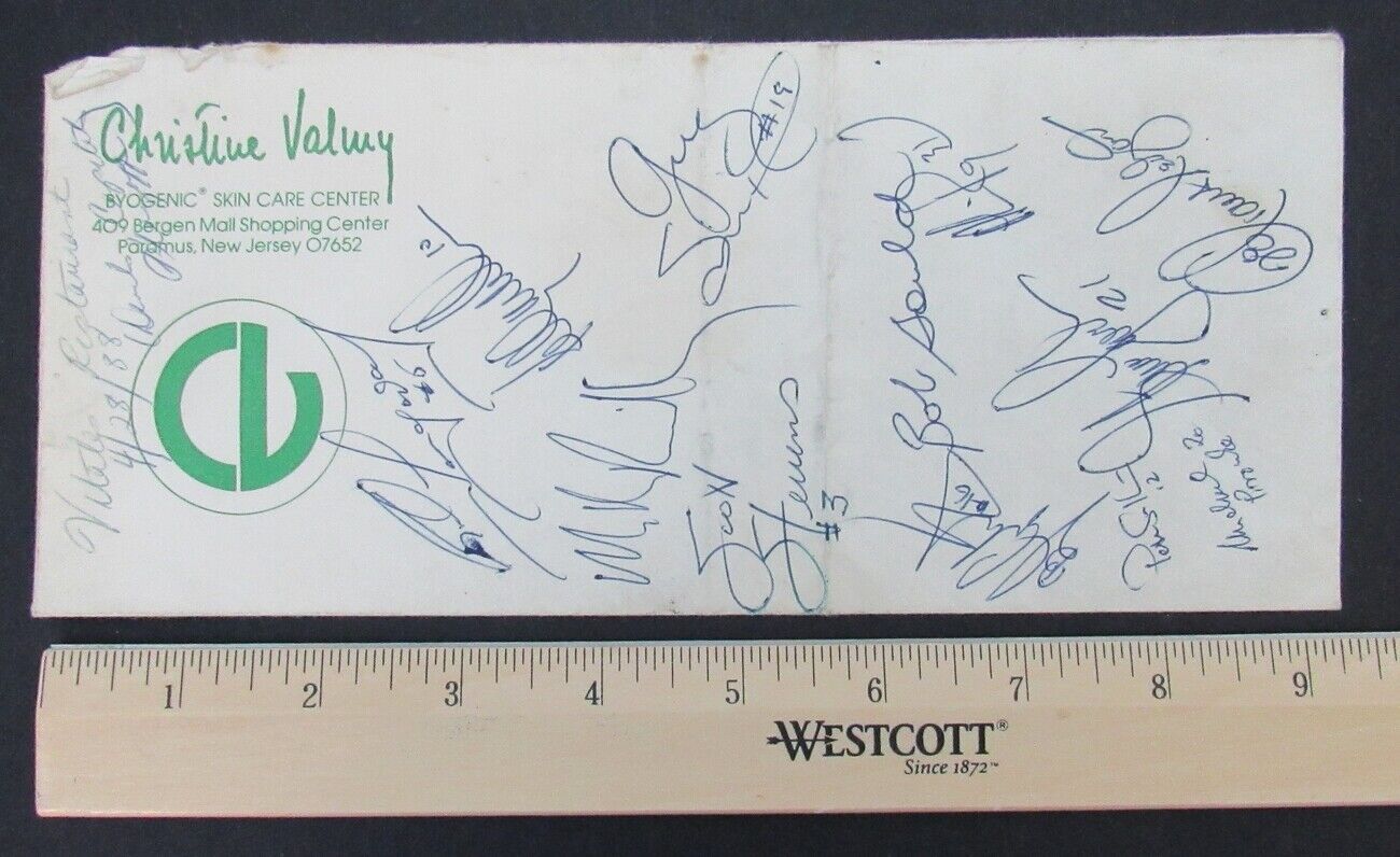 1988 Washington Capitals Multi Signed Business Envelope incl Stevens PASS 150219