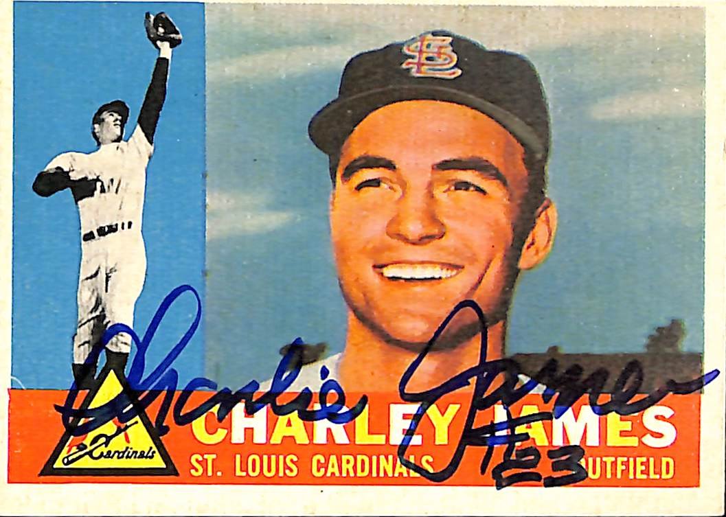 1960 TOPPS #517 Charley James St. Louis Cardinals Signed/Auto Card 190958