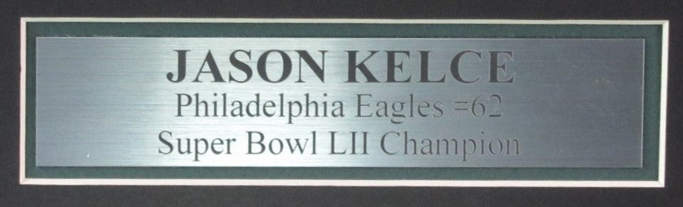 Jason Kelce Signed Philadelphia Eagles Football Jersey Framed PSA/DNA 190535