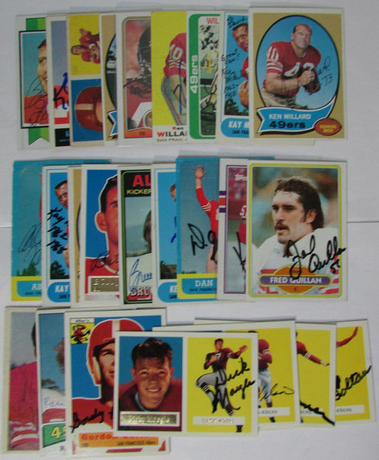 Lot of 25 Signed San Francisco 49ers Football Cards B. Wilson/Rathman 145482