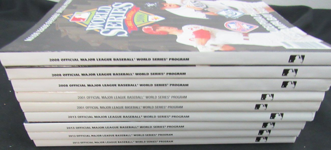 Lot of 9 Philadelphia Phillies vs. Tampa Bay Rays World Series Official Program