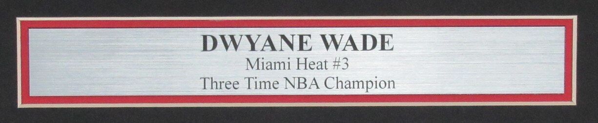 Dwayne Wade Autographed 11x14 Photo Miami Heat Framed Fanatics