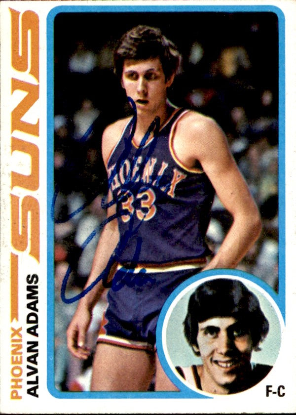 Alvan Adams Autographed 1978-79 TOPPS Basketball Card #77 Suns 182991