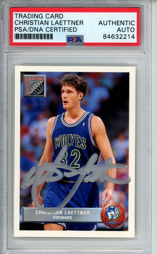 1993 Upper Deck Christian Laettner #P45 Card Signed Timberwolves PSA/DNA