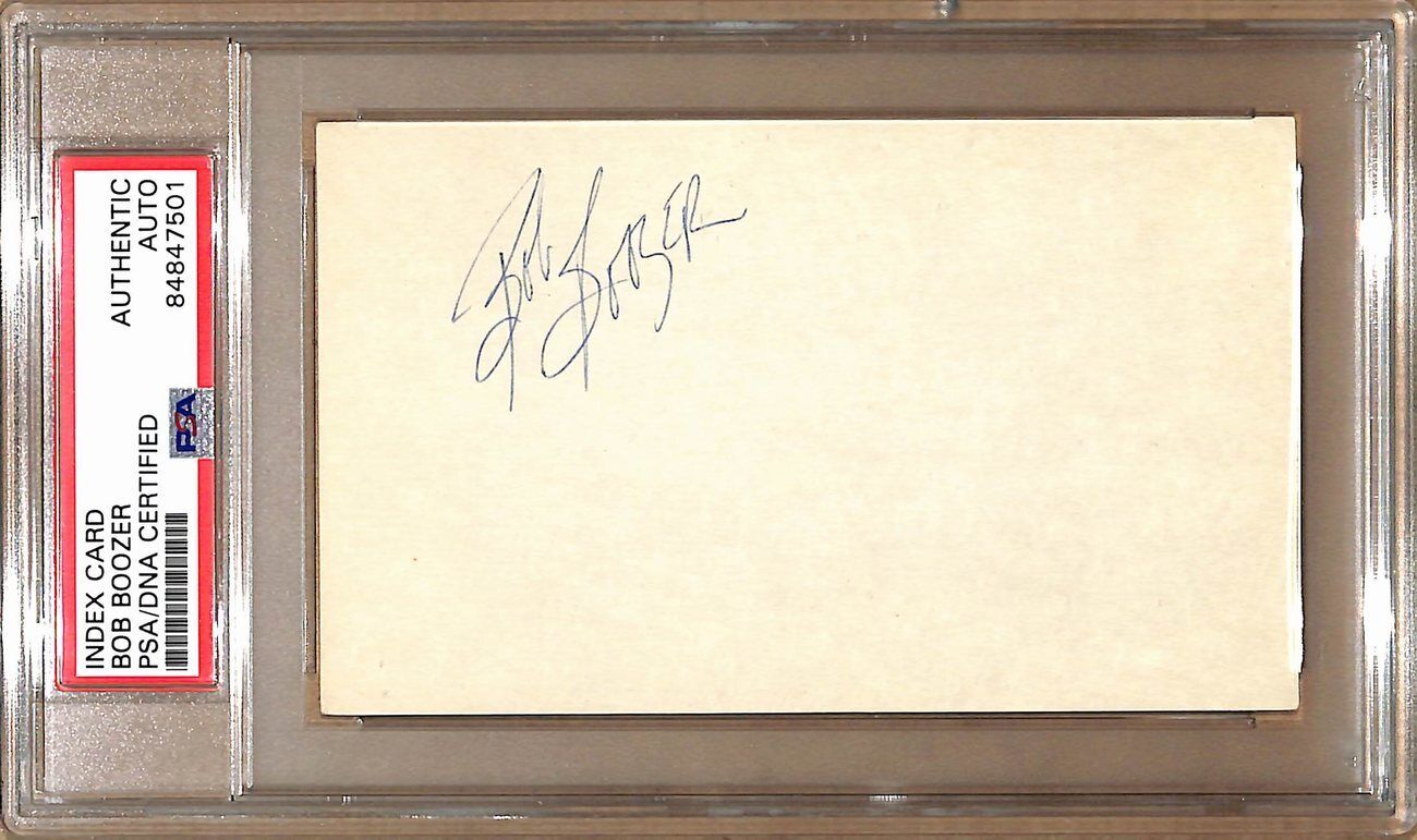 Bob Boozer Autographed 3x5 Index Card Seattle Supersonics PSA/DNA 178827