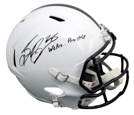 Saquon Barkley Autographed/Inscr Full Size Replica Helmet Penn State PSA/DNA