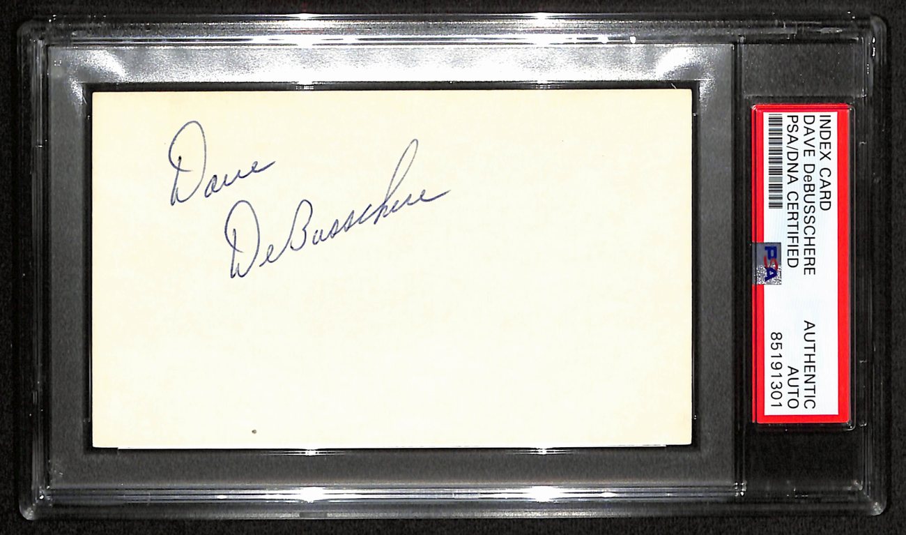 Dave DeBusschere HOF Signed/Auto 3x5 Index Card New York Knicks PSA/DNA 188568