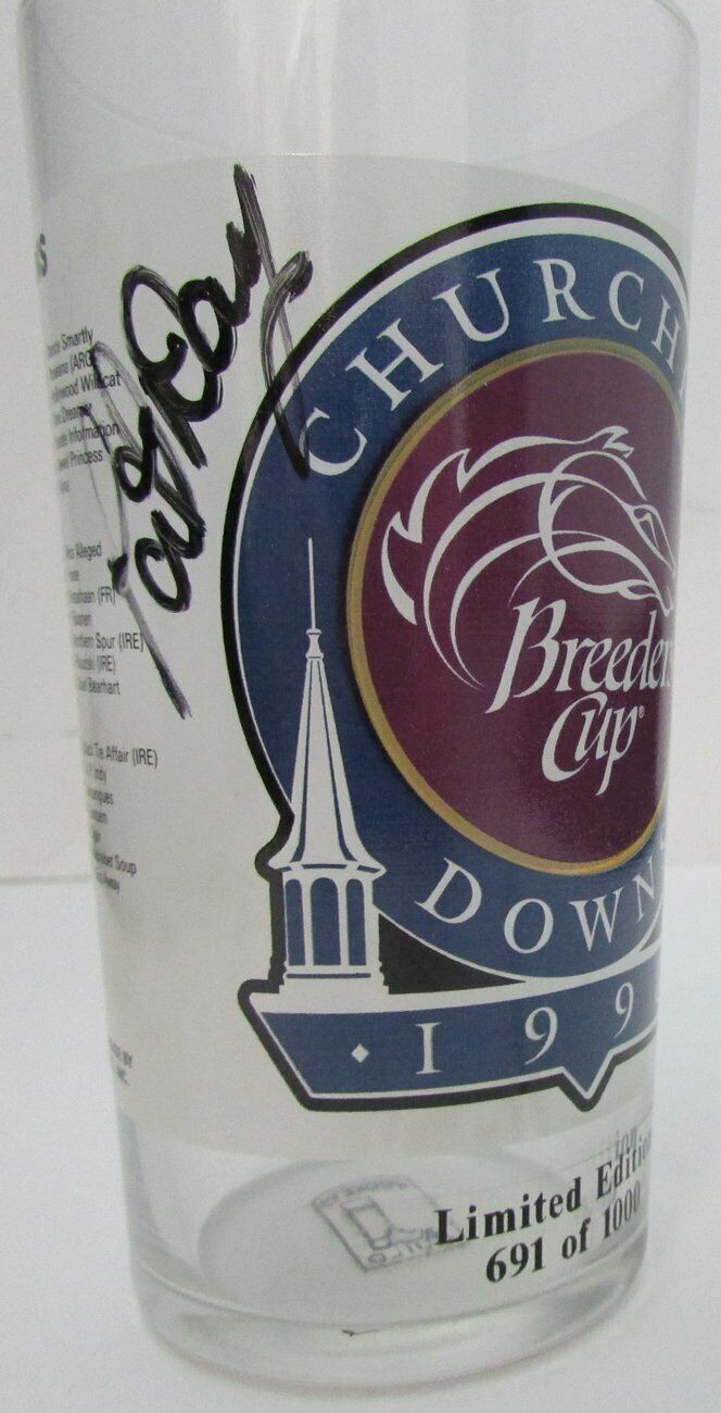 Pat Day Signed 1998 Breeder's Cup Churchill Downs Signature Series Glass 153442