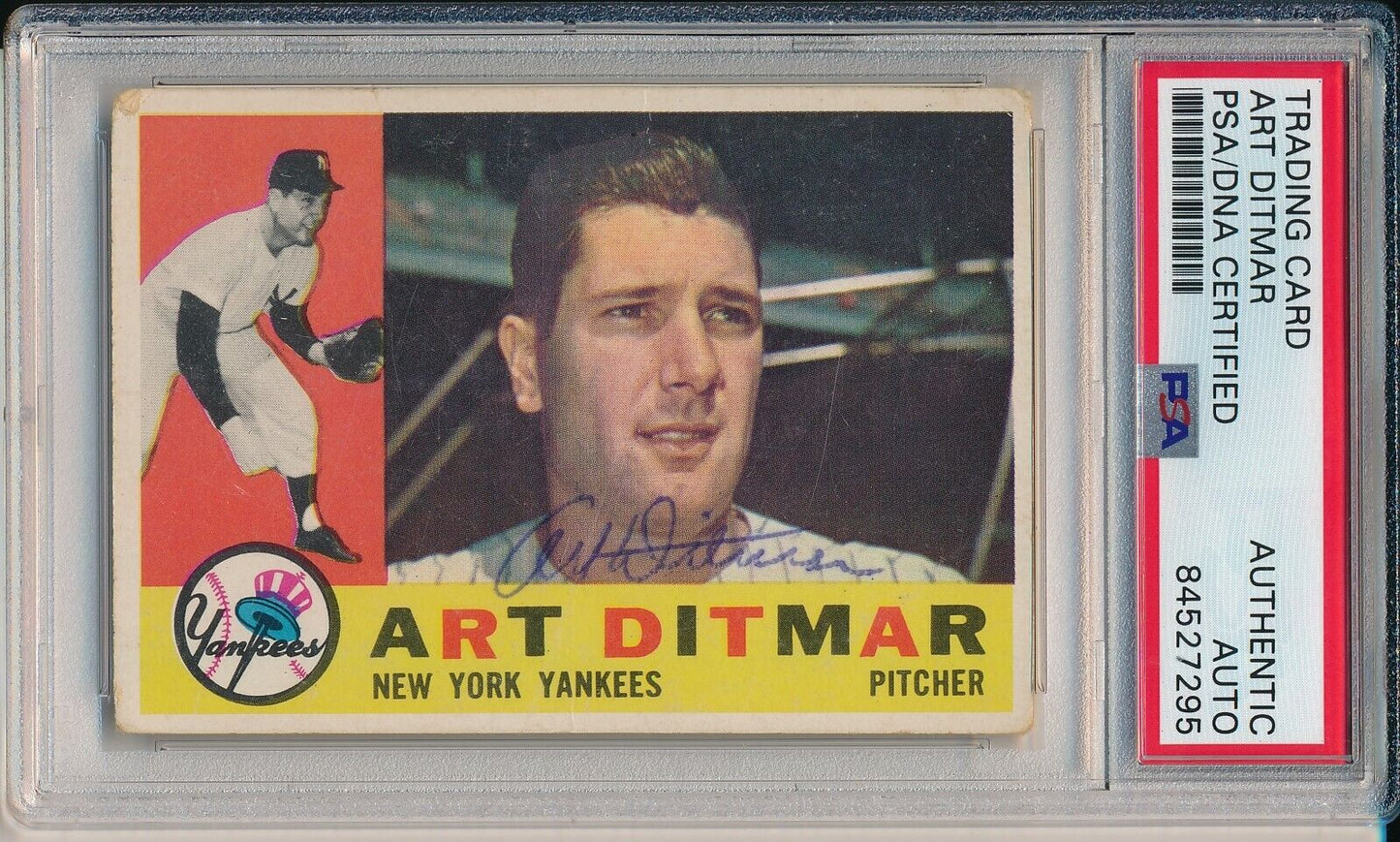 Art Ditmar Yankees Signed/Autographed 1960 TOPPS Card #430 PSA/DNA 166532