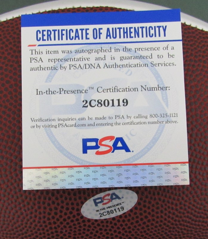 Saquon Barkley Autographed White Penn State Logo Football PSA/DNA 183538