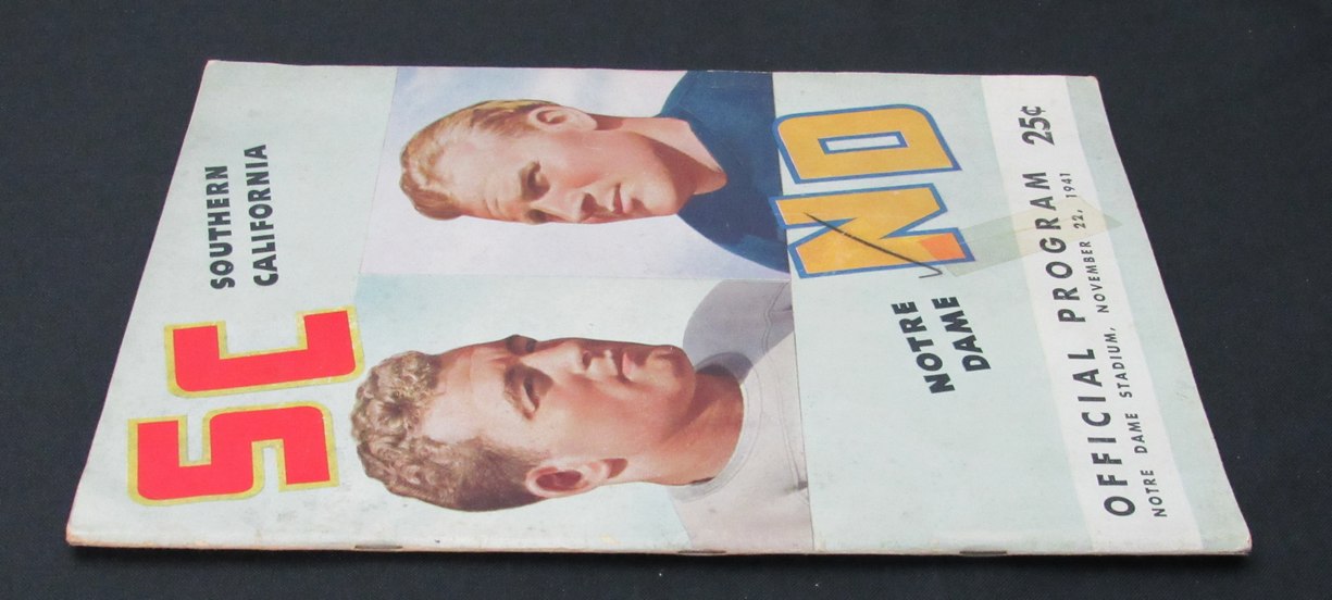 11/22/1941 So. Califronia vs. Notre Dame Program 185921