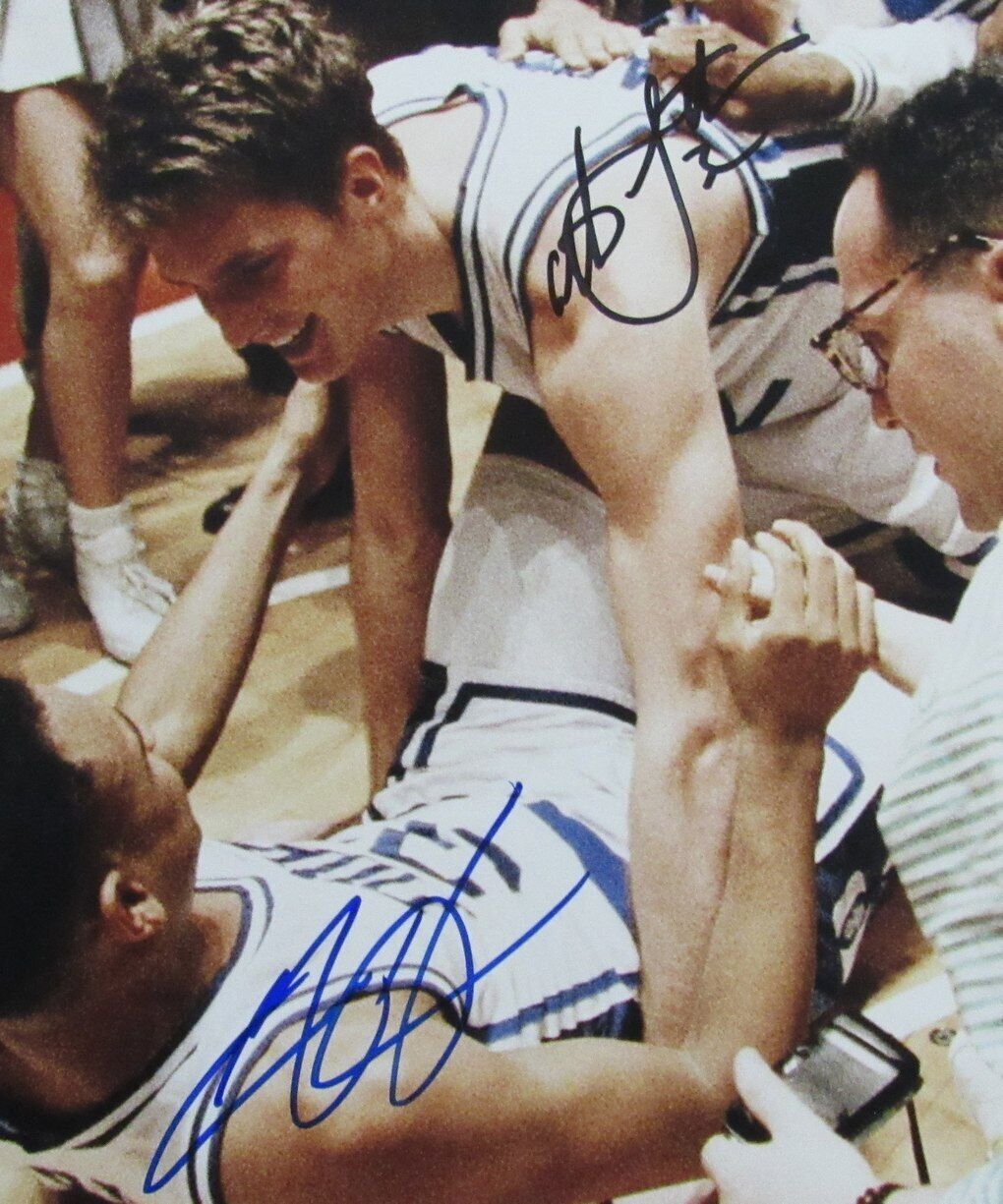 Christian Laettner/Thomas Hill Dual-Autographed 11x14 Photo Duke JSA