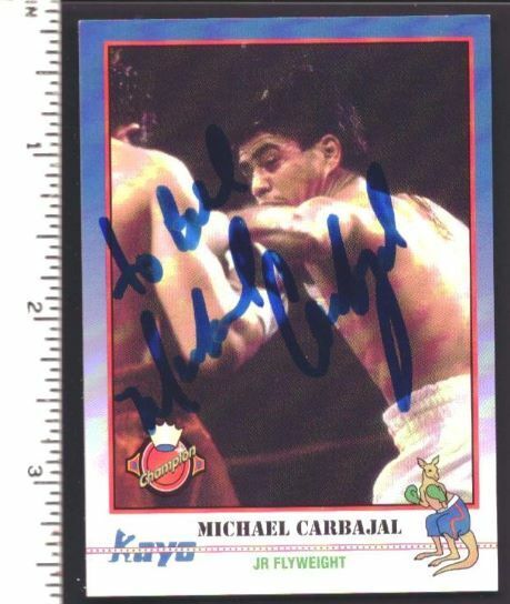 Michael Carbajal Boxer Signed/Autographed 1991 Kayo Trading Card #170 151867