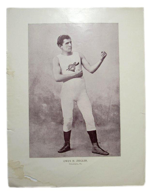 Owen Zeigler Philadelphia, PA Boxer 1895 Boxing Gladiators 11x15 Poster