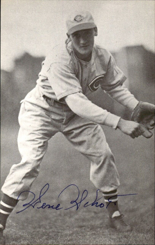Gene Schott Reds d. 1992 Signed/Autographed 3x5  Photo 178782