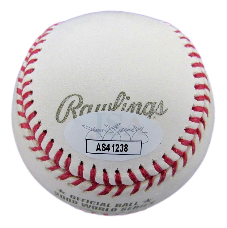 Rudy Seanez Signed/Inscribed 2008 World Series Baseball Phillies JSA 188190