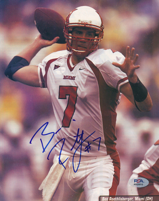 Ben Roethlisberger Signed 8x10 Magazine Photo Miami (Ohio)  PSA/DNA 188152