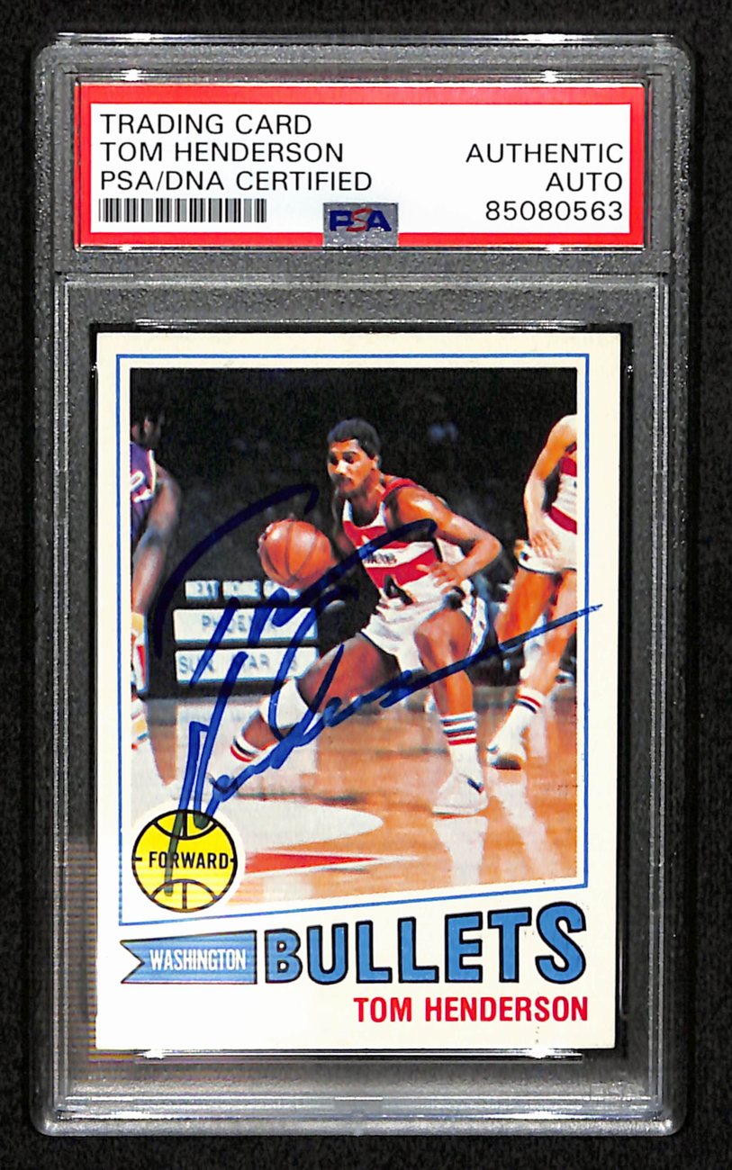 1977/78 TOPPS #93 Tom Henderson Auto/Signed Card PSA/DNA 185382
