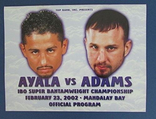 Clarence Bones Adams Paulie Ayala Boxing Official Program 2-23-2002 121982