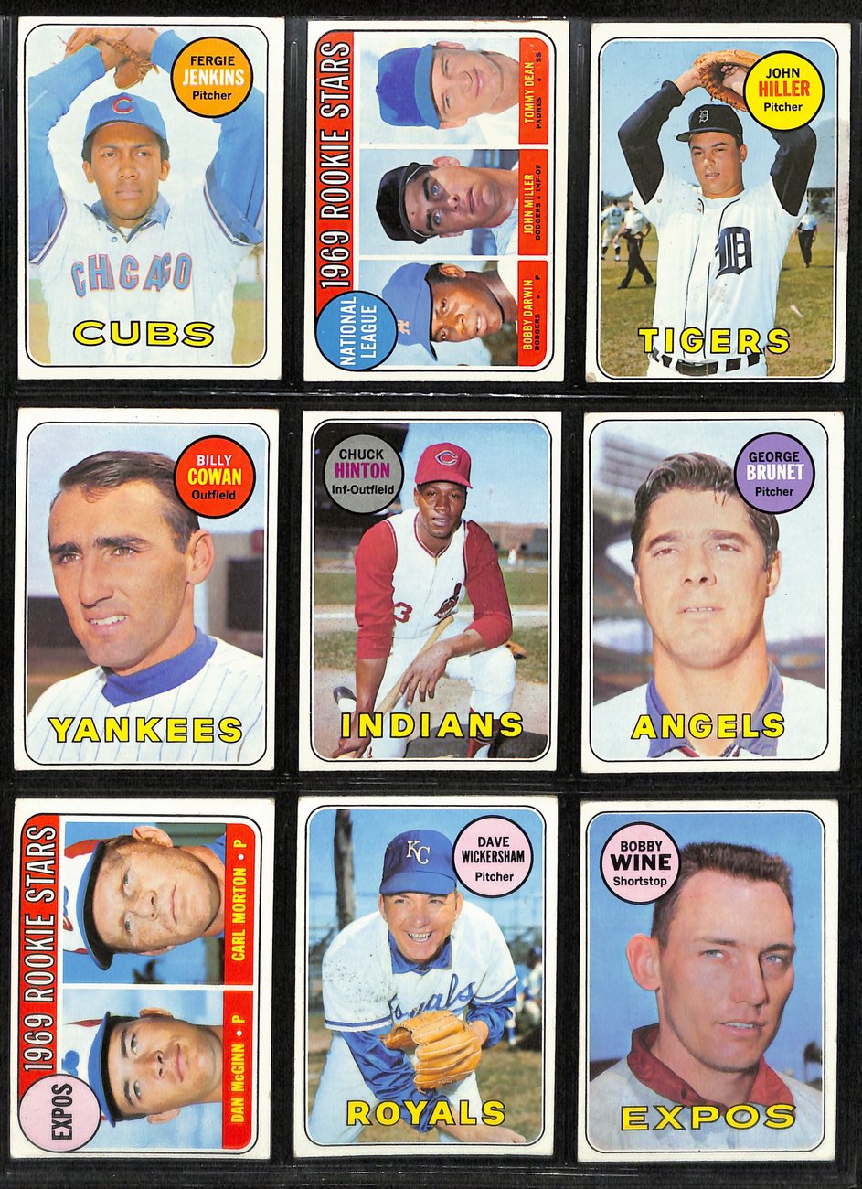 1969 Topps Baseball Card Complete Set (1-664) Mantle Seaver Ryan Jackson 191951