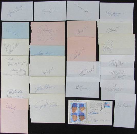 Lot of (23) Cuts Signed by 1969 New York Mets World Series Team Members 192921