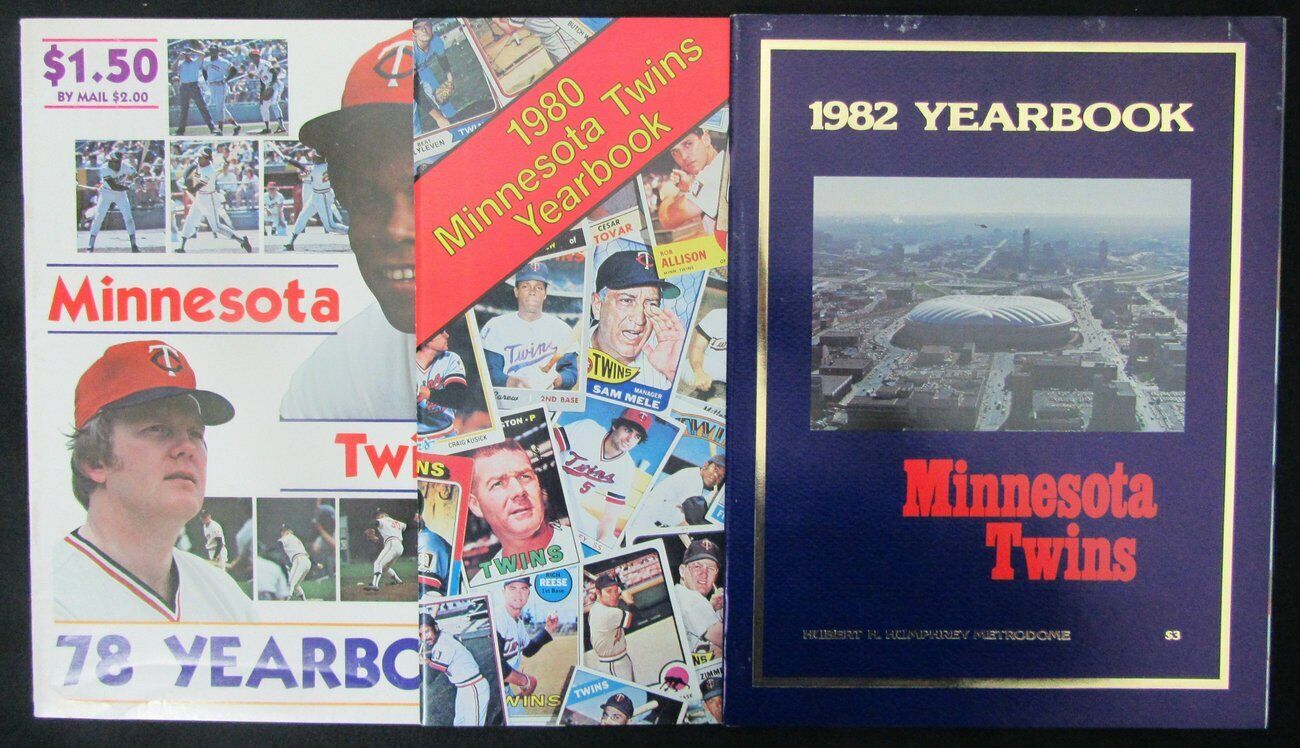 Lot of 5 Minnesota Twins Official MLB Yearbooks 1978/80/82/85/86 153951