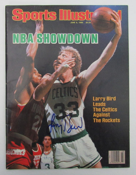 Larry Bird Signed 1986 Sports Illustrated Magazine No Label JSA Witness 189237