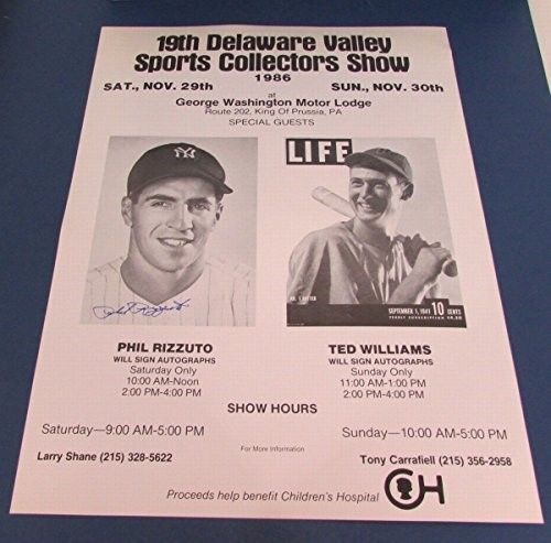 Phil Rizzuto Yankees Autographed/Signed 19x25 Poster/Photo 124135