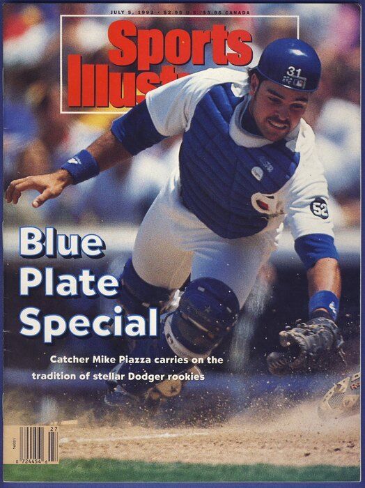 Mike Piazza LA Dodgers Sports Illustrated Cover 7/5/1993 No Label 108464