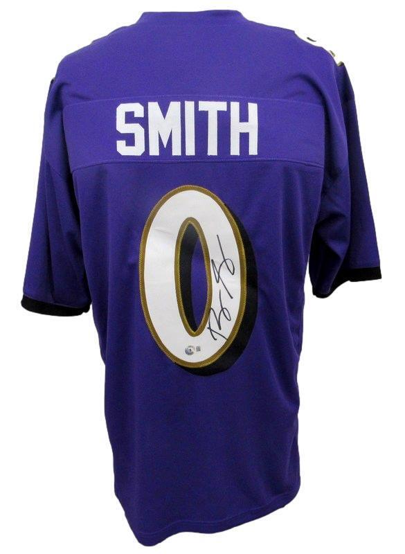 Roquan Smith Autographed Custom Football Jersey Baltimore Ravens Beckett 180352