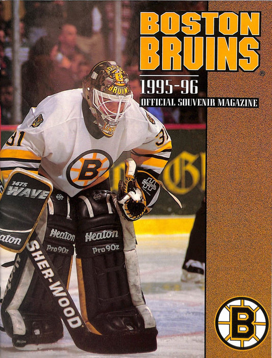 1995-96 Boston Bruins Hockey Game Program MISSING LINEUP PAGE 179645