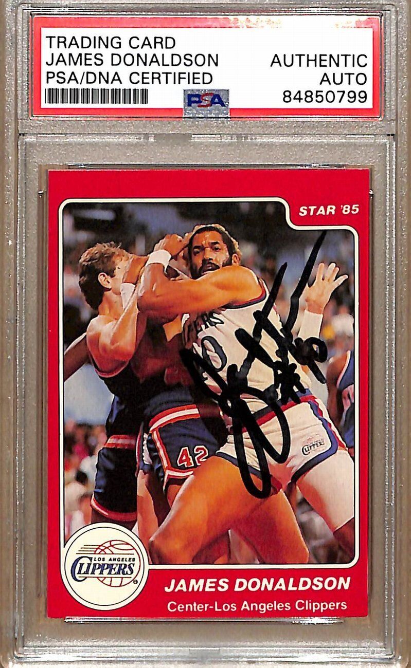 1984-85 Star Company #17 James Donaldson Clippers Signed Card PSA/DNA 178924